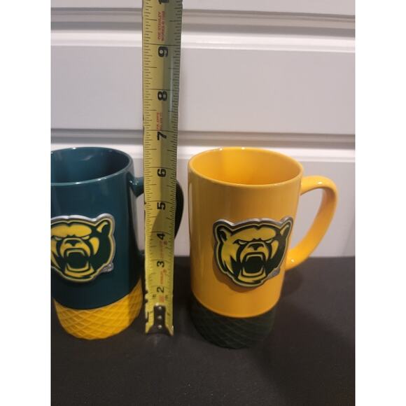 Baylor University Bears Mugs Set of 2 Rubber Bumpers Yellow Green - Picture 11 of 11